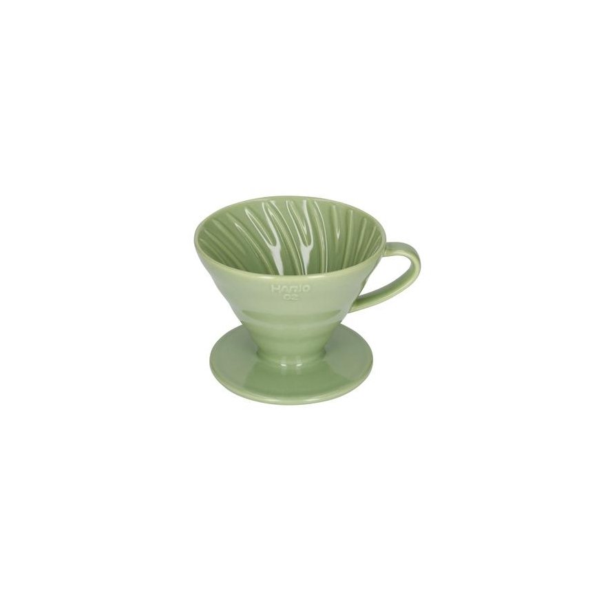 Hario V60-02 ceramic coffee dripper Smokey Green – 2