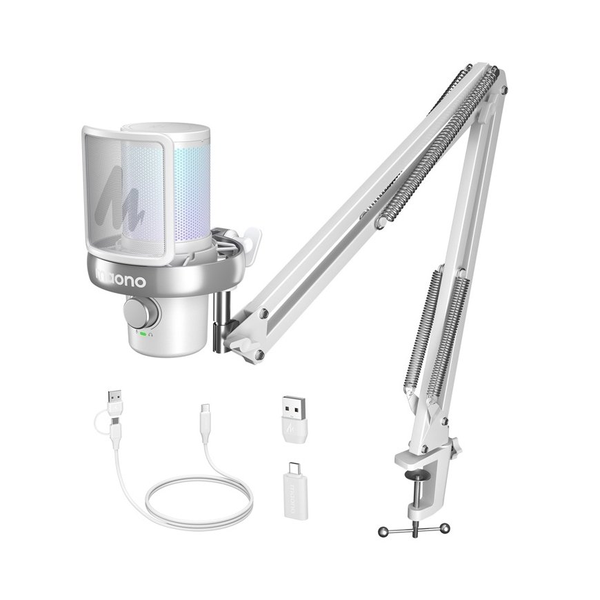 Maono DM40 S Pro -mikrofoni (valkoinen)