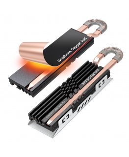 GRAUGEAR G-M2HS07-GC Datora dzesēšanas sistēma M.2 NVMe SSD Apkures cauruļu komplekts Melns 1 pcs