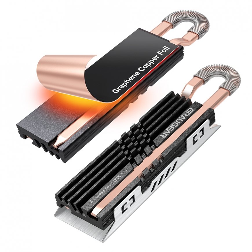 GRAUGEAR G-M2HS07-GC arvuti jahutussüsteem M.2 NVMe SSD Kuumutustorukomplekt Must 1 tk