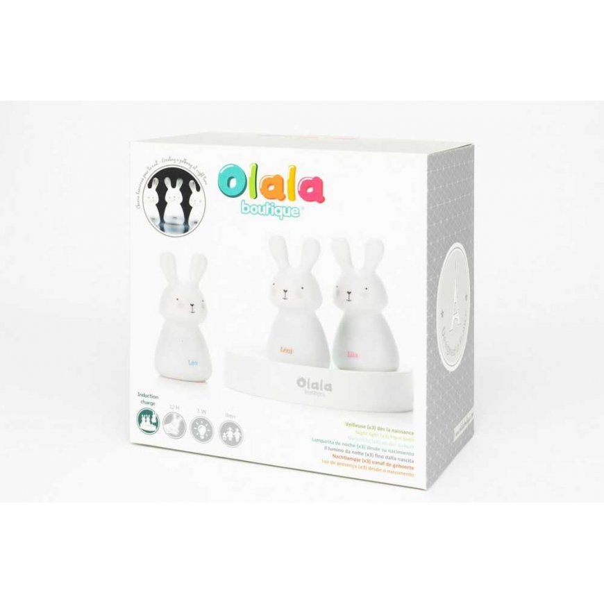 Olala Boutique 3 LED gultas lampu komplekts "Olala" - zaķis, viegls ceļš – 5