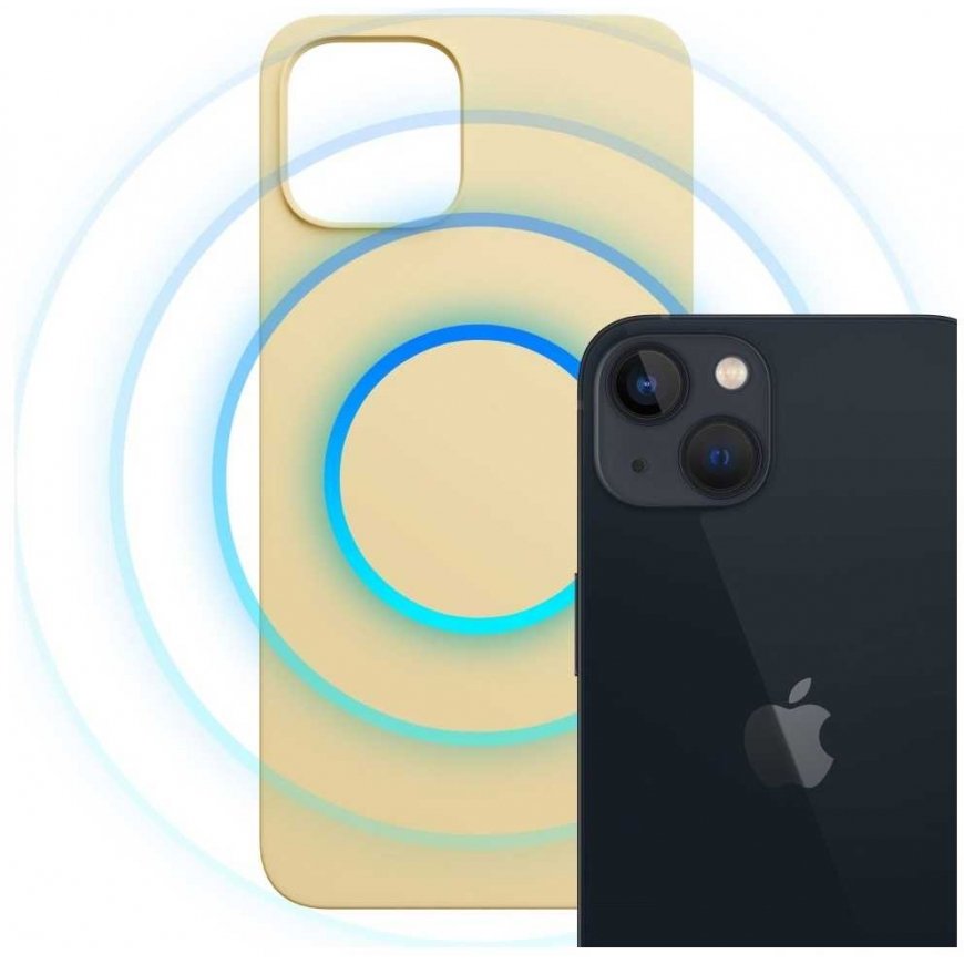 3MK Hardy MagSilicone vāciņš Apple iPhone 15 Plus dzeltenā krāsā – 3