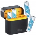 „Newell“ četru kanālu lādētājs un 4 AA litija jonu uzlādējamo bateriju komplekts – 2200 mAh „Newell“ četru kanālu lādētājs un 4 AA litija jonu uzlādējamo bateriju komplekts – 2200 mAh