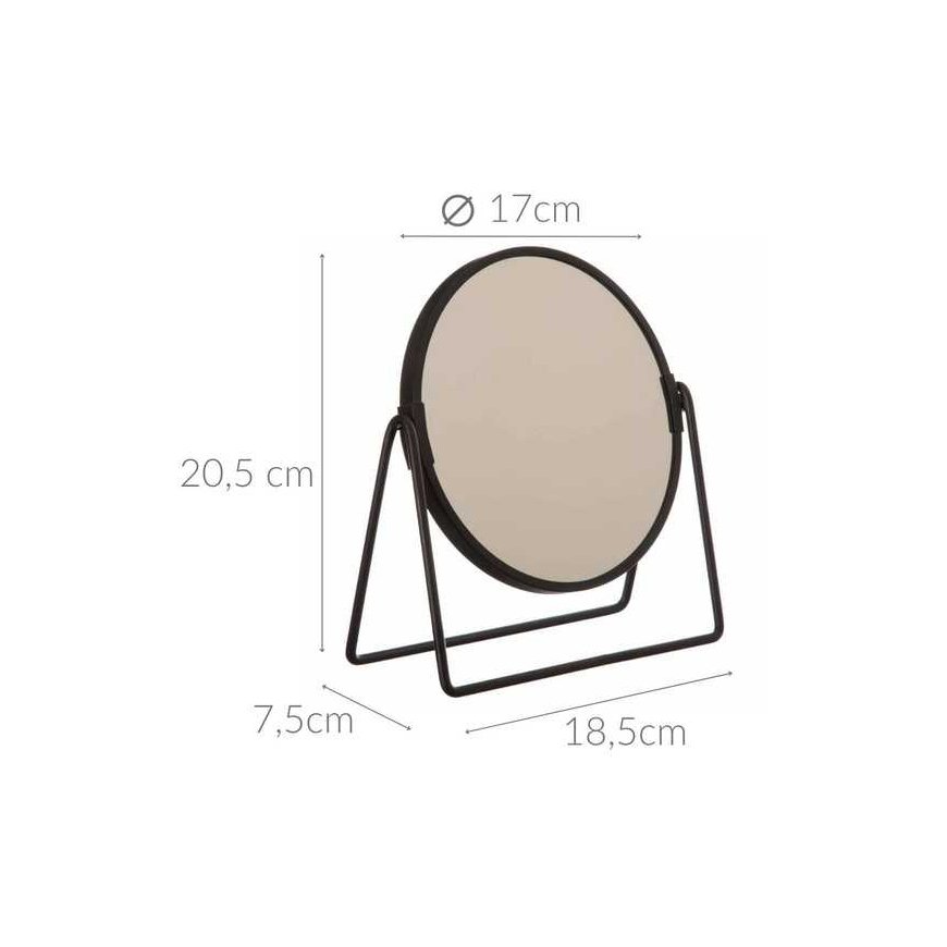 5five Simply Smart Cosmetic Mirror, standing, foldable, Ø17 cm, black – 2