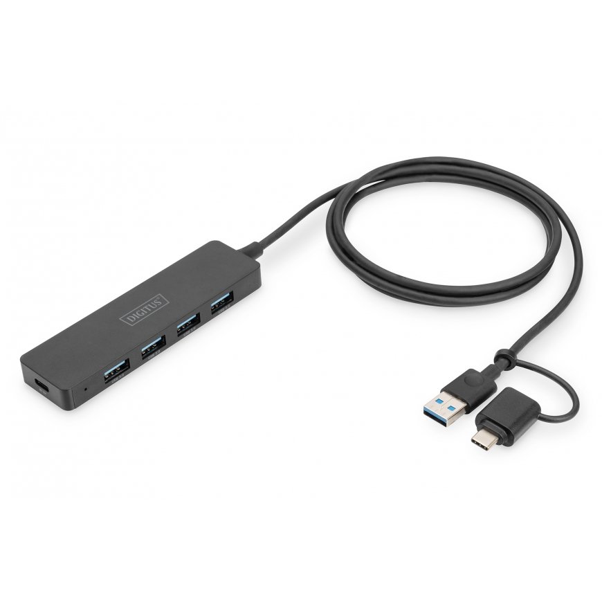 Digitus DA-70236 jaotur USB 3.2 Gen 1 (3.1 Gen 1) Type-A + Type-C 12000 Mbit/s Must