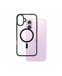 PanzerGlass ® HardCase Transparent w. Black MagSafe & Frame iPhone 16 Plus mobiiltelefoni ümbris Kate Läbipaistev