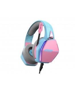 Oniverse Nebula Headset Wired Head-band Gaming USB Type-A Cyan, Pink