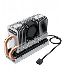 GRAUGEAR G-M2HP04-F Kompiuterio aušinimo sistema Puslaidininkinis diskas Juoda, Sidabras