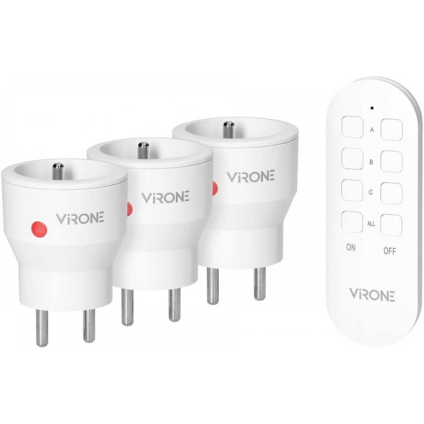 Orno Bevielių MINI socket set, controlled by a 3+1 remote, 2300W – 2