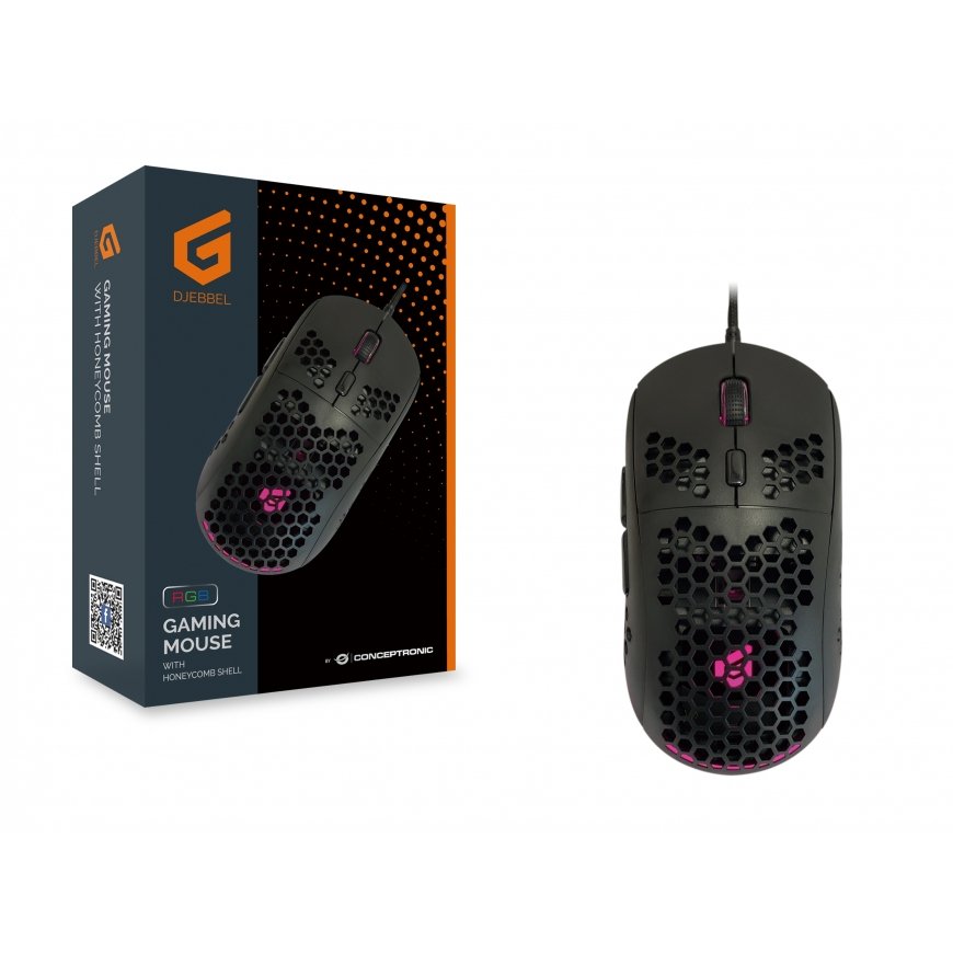 Conceptronic DJEBBEL04B компьютерная мышь Игровой Для правой руки USB тип-A Оптический 6400 DPI – 2