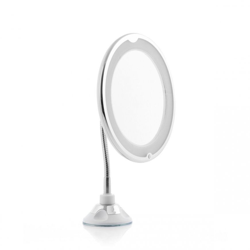 InnovaGoods kosmētiskais spogulis LED palielināmais spogulis ar elastīgu rokturi un sūcēju – 4