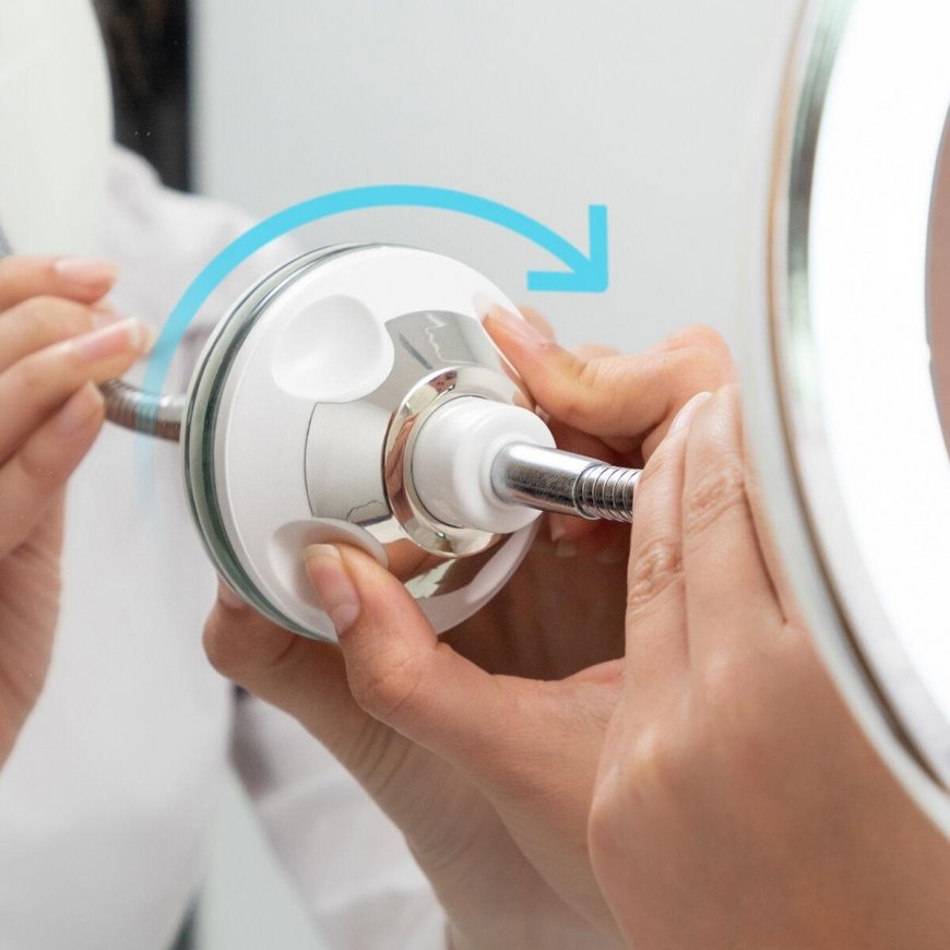 InnovaGoods kosmeetiline peegel LED suurendav peegel painduva käepideme ja imemisega – 5