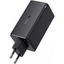 Baseus Sieninis įkroviklis GaN6 Pro 100W 2xUSB-A + 2xUSB-C QC PD su USB-C kabeliu 1m, juodas Baseus Sieninis įkroviklis GaN6 Pro 100W 2xUSB-A + 2xUSB-C QC PD su USB-C kabeliu 1m, juodas