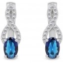 Brilio Silver Brilio Silver Charming silver earrings with blue zirconia EA293BW