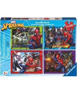 Palapeli Ravensburger Marvel: Spider-Man - 4x100 palasta