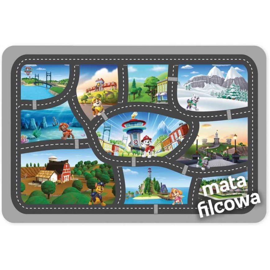 Nickelodeon Felt Rug 75x112 cm - Paw Patrol Adventures