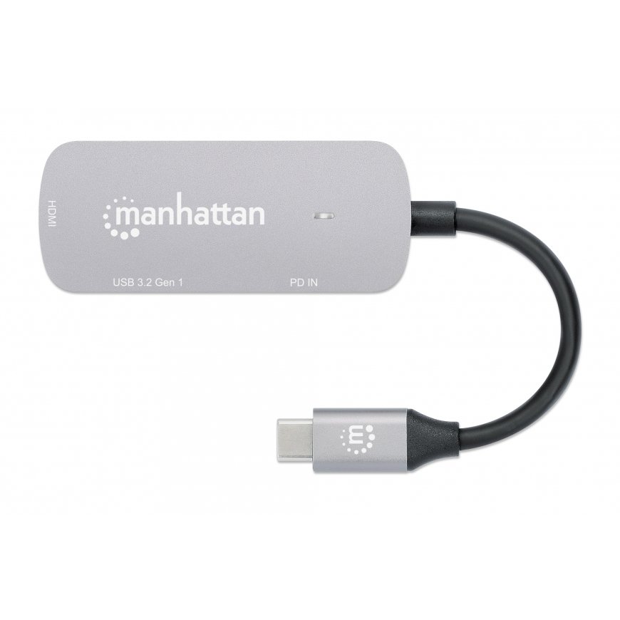 Manhattan 190299 dokstacija Vadu USB 3.2 Gen 1 (3.1 Gen 1) Type-C Sudrabs – 2
