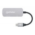Manhattan 190299 knyginių kompiuterių dokas / jungčių replikatorius Vielinis USB 3.2 Gen 1 (3.1 Gen 