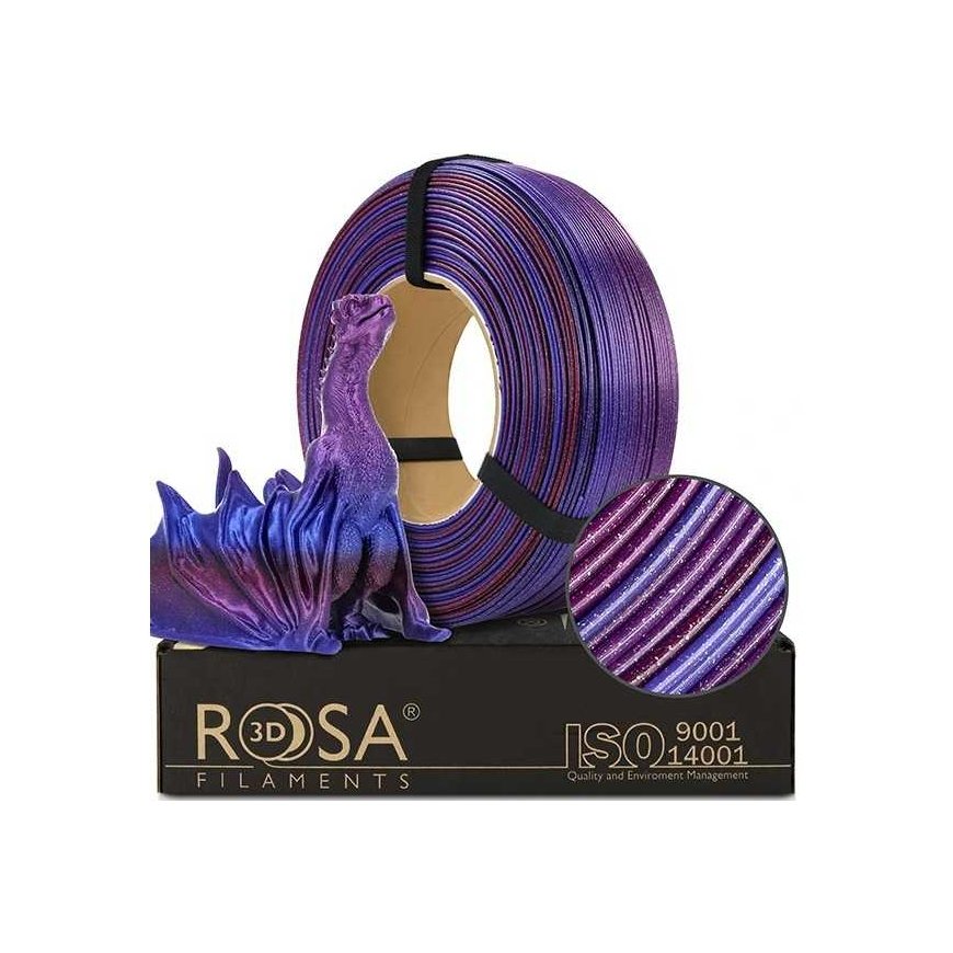 Rosa3D 3D plastmasa PLA spīdīga daudzkrāsaina