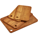 Kesper Dark 4-piece cutting board set, dark bamboo, FSC
