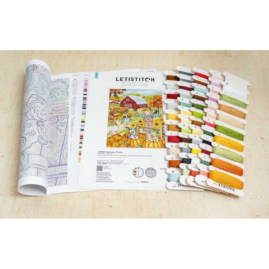 Letistitch Cross Stitch Kit "Autumn Farm" 27x35cm SLETIL9936 – 2