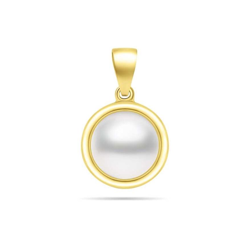 Brilio Silver Brilio silver minimalist gold-plated real pearl pendant PT89Y