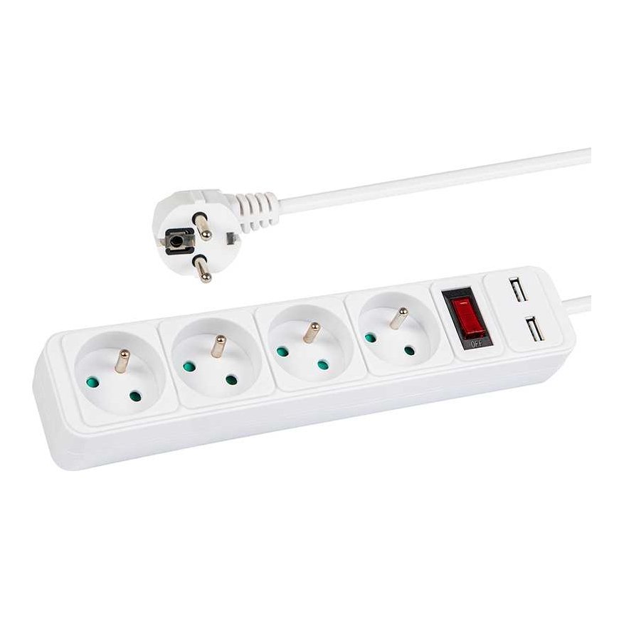 Blow PR-470WSP/USB tīkla pagarinātājs 4 ligzdas