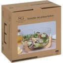 Secret De Gourmet ARHA stiklinis salotų dubuo mediniu pagrindu, Ø 28 cm