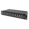 Digitus CAT 6A Patch Panel, shielded, 12-Port, 1HE, 10", black Digitus CAT 6A Patch Panel, shielded, 12-Port, 1HE, 10", black