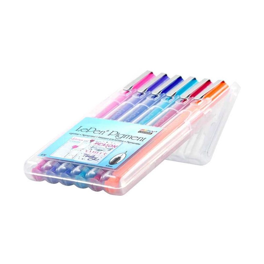 MARVY стильные ручки с тонким наконечником 4900-6B "Le Pen Pigment" Jewel, 6 шт. – 4