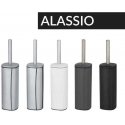 Painted steel toilet brush ALASSIO, white, with silver handle, Wenko Painted steel toilet brush ALASSIO, white, with silver handle, Wenko
