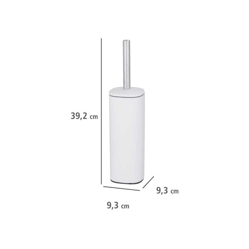 Painted steel toilet brush ALASSIO, white, with silver handle, Wenko – 4