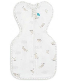 Love To Dream Swaddle UP - size M - cream, bunny STAGE 1 - 1 TOG Original