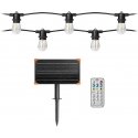 Orno Solar String Lights – 1 10 m string (10 lamps) + 10 LED bulbs 0.1W E27, 3000K + 1 free bulb