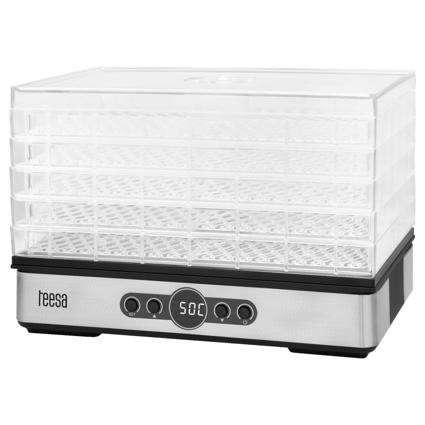 Grybų, daržovių, vaisių džiovyklė, 400 W, 5 sietai, ekranas, konvekcija, TEESA
