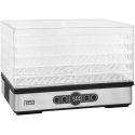 Sēņu, dārzeņu, augļu žāvētājs, 400 W, 5 sieti, ekrāns, konvekcija, TEESA Sēņu, dārzeņu, augļu žāvētājs, 400 W, 5 sieti, ekrāns, konvekcija, TEESA
