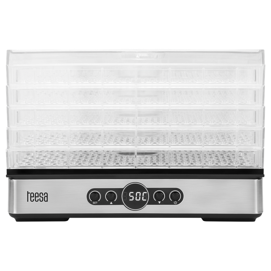 Mushroom, vegetable, fruit dehydrator, 400 W, 5 trays, display, convection, TEESA – 3