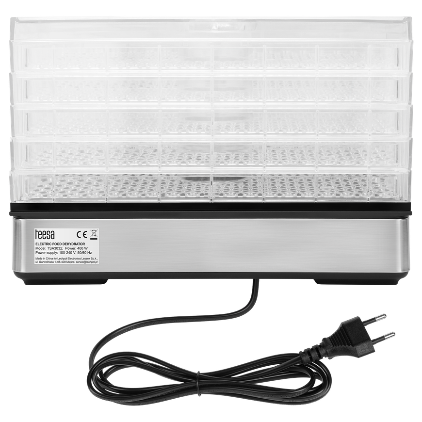 Mushroom, vegetable, fruit dehydrator, 400 W, 5 trays, display, convection, TEESA – 4