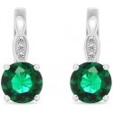 Brilio Silver Luxurious silver earrings with green zirconia EA548WG Brilio Silver Luxurious silver earrings with green zirconia EA548WG