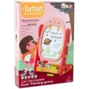 Lean Toys Double-sided magnetic board 67x37x25 cm with game set, 56 pcs.