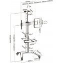 Mozi TTV12-2 floor stand with wheels for 37-70 "screens