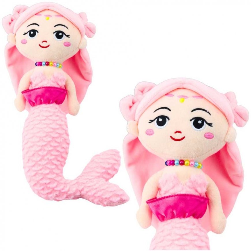 Lean Toys Soft Mermaid with Beads 32 cm – 2