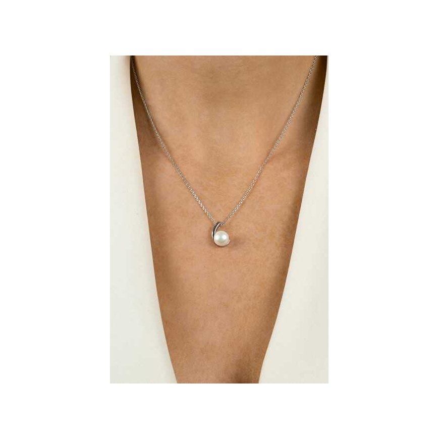 Brilio Silver Brilio Silver Elegant silver pendant with real pearl PT109W – 2