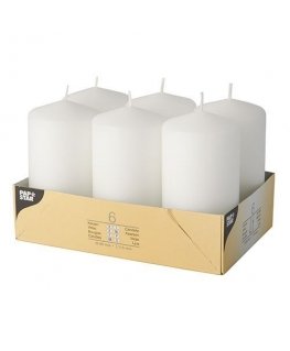 Papstar 17994 vaska svece Apaļš Balts 6 pcs