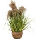 Atmosphera MAXIME artificial grass in a woven pot, 80 cm