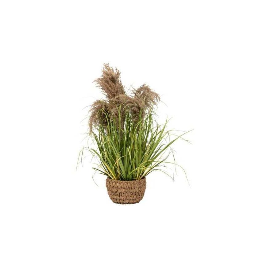 Atmosphera MAXIME artificial grass in a woven pot, 80 cm – 5