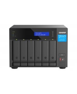 QNAP TVS-H674T-I5-32G võrkupääsu- ja varundusserver NAS Tower Intel® Core™ i5 i5-12400 32 GB DDR4 HDD QNAP QTS Must
