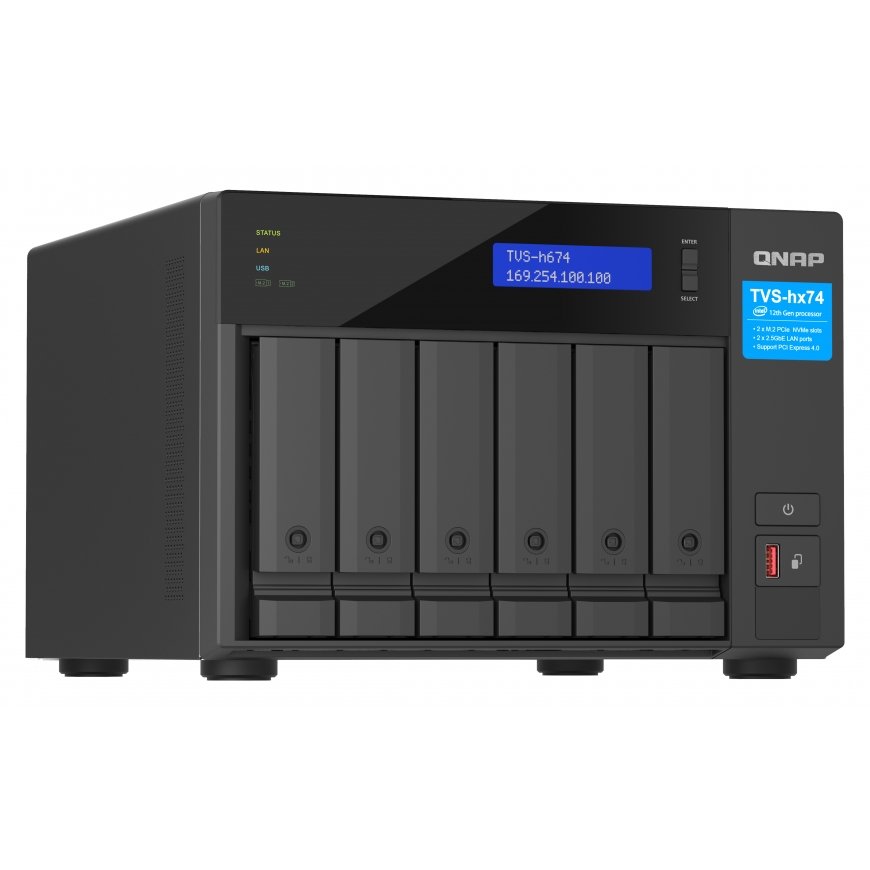 QNAP TVS-H674T-I5-32G NAS- ja tallennuspalvelimet Tower Intel® Core™ i5 i5-12400 32 GB DDR4 HDD QNAP – 4