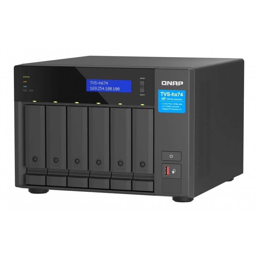 QNAP TVS-H674T-I5-32G NAS/storage server Tower Intel® Core™ i5 i5-12400 32 GB DDR4 HDD QNAP QTS Blac – 5