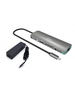 i-tec C31NANOLANPD100 dokstacija Vadu USB 3.2 Gen 1 (3.1 Gen 1) Type-C Pelēks